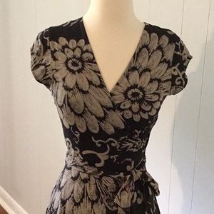 Floral wrap midi dress